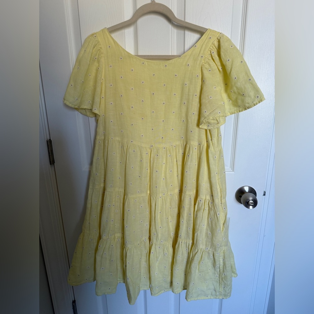 Lilly Pulitzer' Yellow Eyelet Tiered Dress